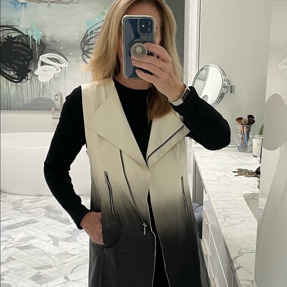 Lafayette 148 ombré leather vest - Picture 4 of 8